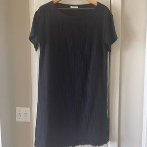 Eileen Fisher black organic cotton shift dress-estimated size large.